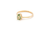Pear Cut Green Sapphire Ring