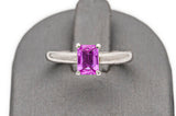 Pink Sapphire Platinum Ring